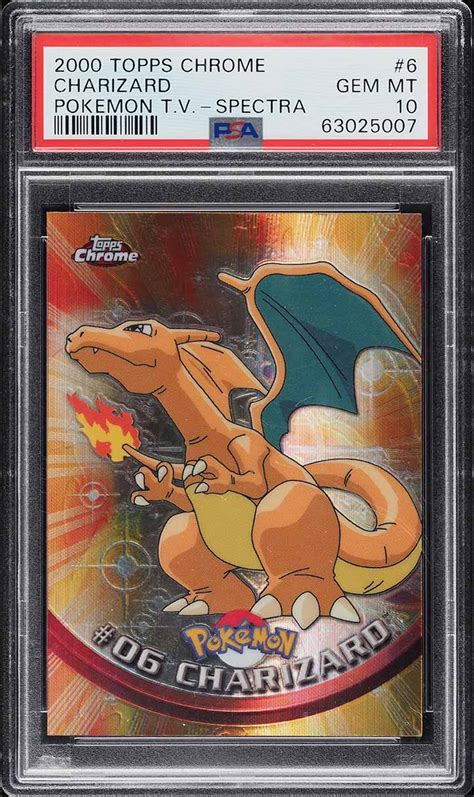 Topps Chrome Pokemon Series Spectra Charizard Psa Gem Mint