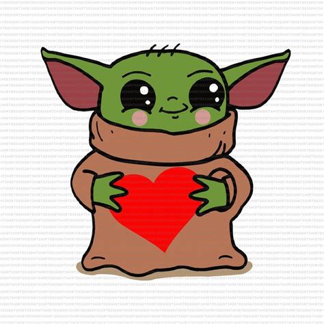 Baby Yoda Svg Valentines Svg File Cut Cricut