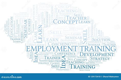 Employment Training Word Cloud Stock Illustration Illustration Of