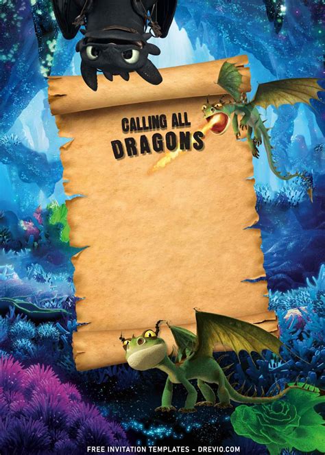 8 How To Train Your Dragon Birthday Invitation Templates