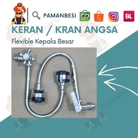 Jual Keran Kran Angsa Flexible Kepala Besar Ukuran Setengah Inch Di