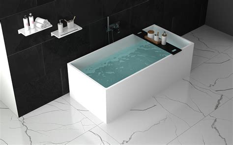 Hot Sale Matt White Solid Surface Bathtub Resin Stone Freestanding ...