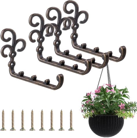 Amazon Flower Shape Outdoor Plant Hanger Hook Pcs Metal Hanging