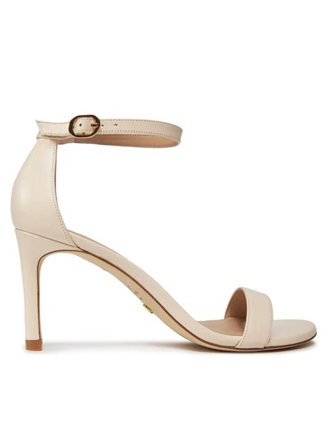 Sandali Stuart Weitzman Nunakedstraight S6759 Écru escarpe it