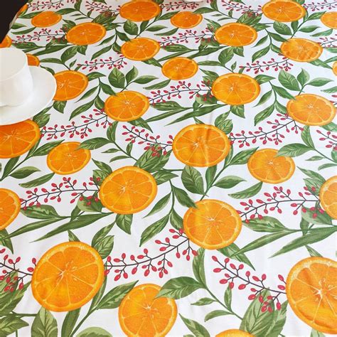 Mantel Impermeable Naranja Mantel Naranja Mantel De Tefl N Etsy Espa A