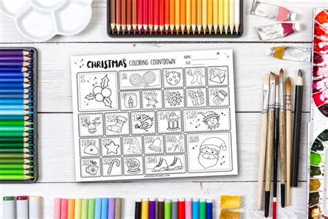 Printable Advent Calendar to Color