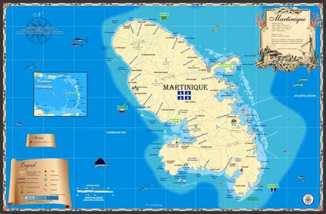 Martinique Map - Island Map Store