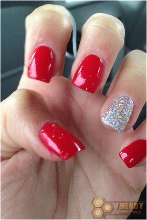 42 Beautiful Red Nail Model Homecoming Nails Red Nails Formal Nails