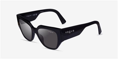 Vogue Eyewear Vo5409s Geometric Black Frame Sunglasses For Women Eyebuydirect