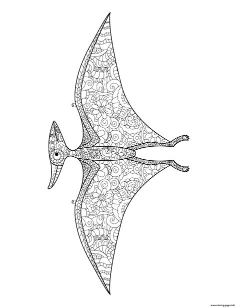 Pterodactyl Flying Dinosaur Coloring Page Printable | Porn Sex Picture