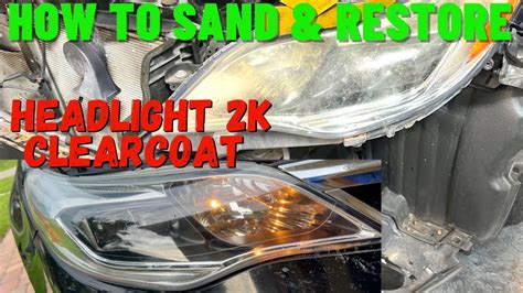 How To Restore K Clearcoat Headlights Wetsand Buff Lights Toyota