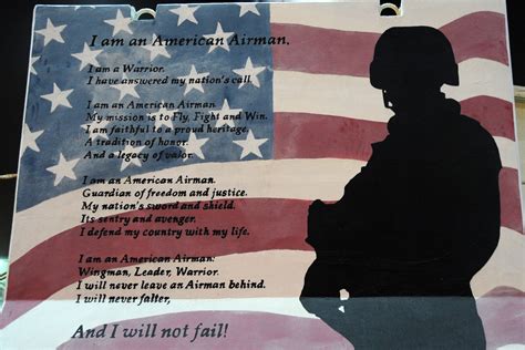 Airman S Creed On Display At The 380th U S Air Forces Central