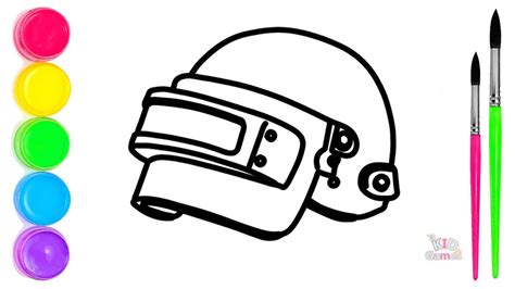 رسم وتلوين خوذة بوبجي pubg coloring pages pubg helmet draw and