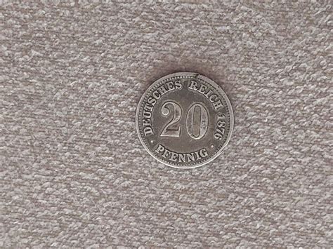 20 Pfennig 1876 Silbermünze Deutsches Reich Kaufen auf Ricardo