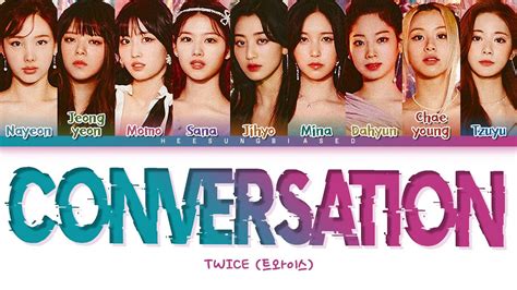 Twice Conversation Lyrics Conversation Color Coded Lyrics