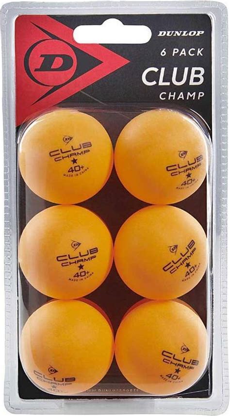 Dunlop Club Champ 6 Table Tennis Balls Se Priser