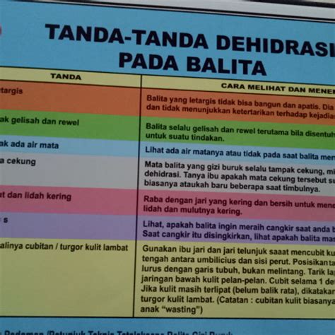 Jual Poster Tanda Tanda Dehidrasi Pada Balita Kab Mojokerto