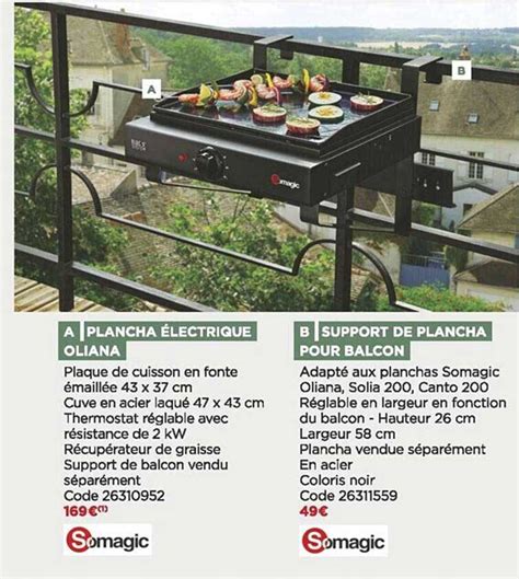 Promo Plancha électrique Oliana Support De Plancha Pour Balcon Somagic