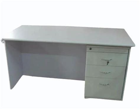 Plywood Rectangular Grey Wooden Office Tables With Storage At Rs 12500