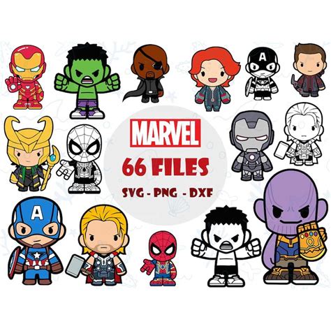 Baby Avengers Svg Bundle Chibi Superhero Svg Bundle Layere Inspire