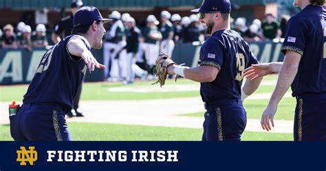 Irish Look To Sweep In Final Game After Todays 7 3 Win Notre Dame