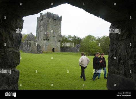 IRELAND County Galway Connacht Oughterard Aughnanure Castle Stock Photo ...