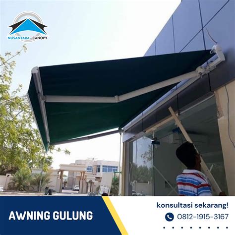 Jual Kanopi Lipat Awning Gulung Canopy Buka Tutup Balkon Jakarta