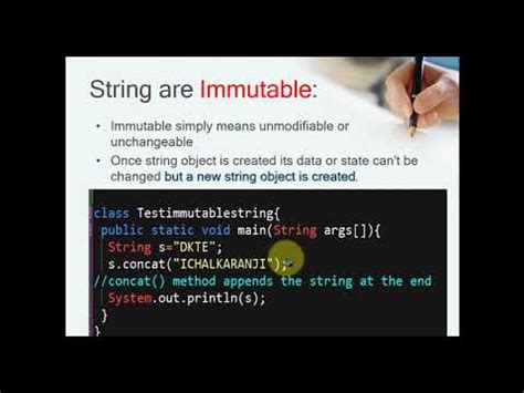 Strings Are Immutable In Java Immutable Strings Java Strings Youtube