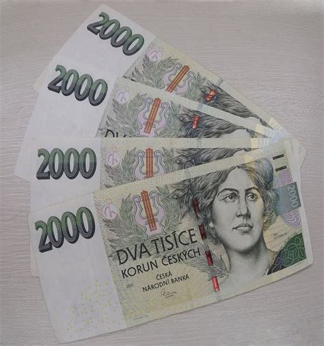 2000 Czech Koruna Banknotes Stock Photo - Image of money, wealth: 101893430