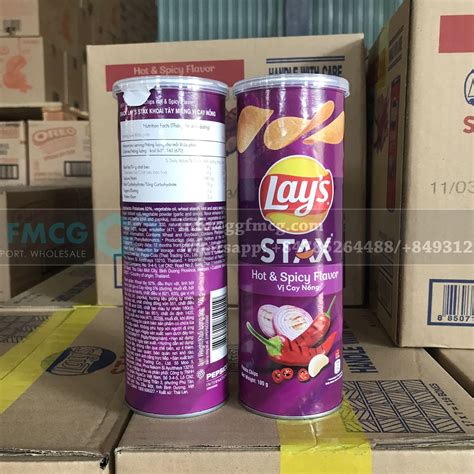 Lays Stax Hot And Spicy Flavor Potato Chips 100g At The Best Price Best