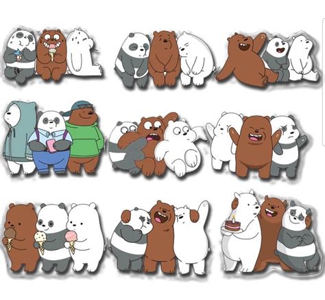 We bare bears stickers, Hobbies & Toys, Stationery & Craft, Craft ...