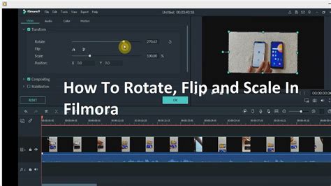 How To Rotate Flip And Scale In Filmora Video Editing Software Hindi