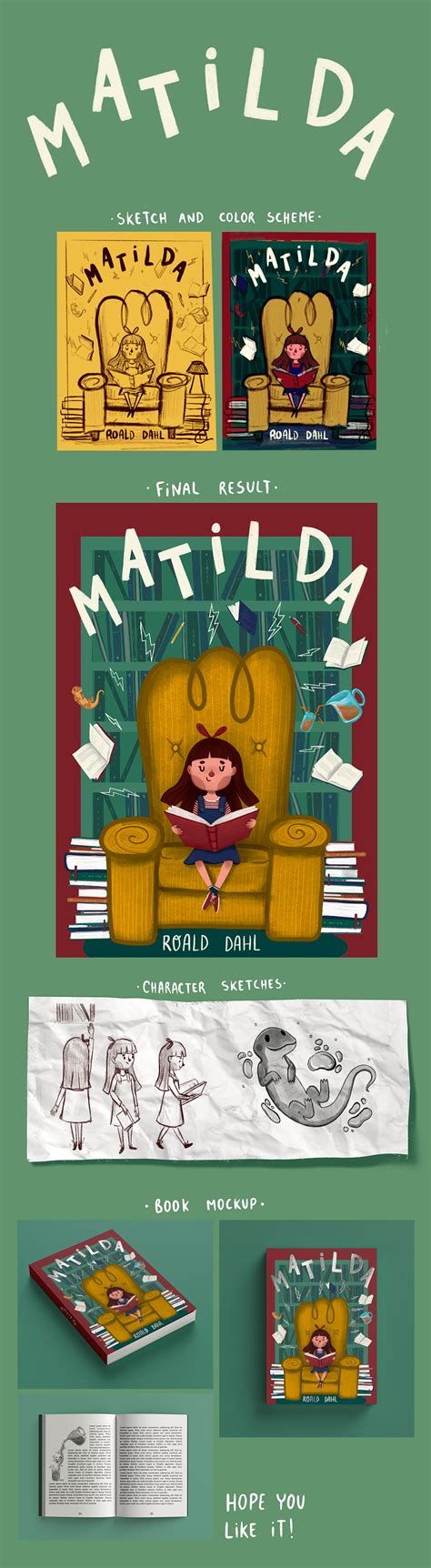 Matilda - Book Cover Illustration :: Behance