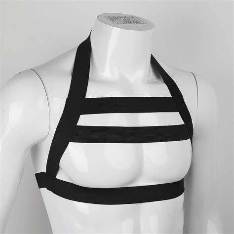 Sexy Men Nylon Halter Costume Belt Elastic Body Chest Harness Cosplay