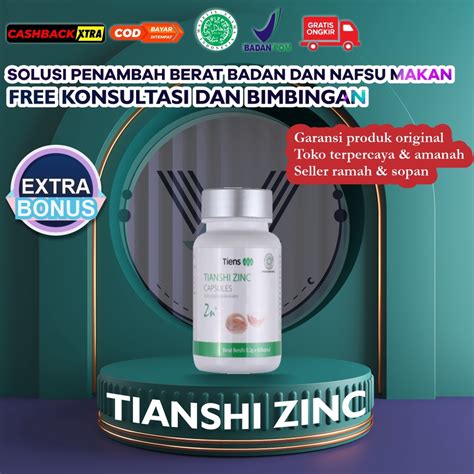 Jual Penggemuk Badan Terbaik Di Dunia Zinc Kapsul Shopee Indonesia