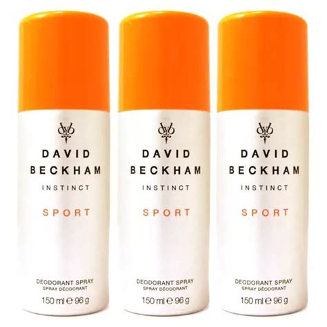 DAVID BECKHAM INSTINCT Sport Deodorant Spray 150ml X 3 20 00 PicClick UK