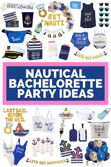 Nautical Bachelorette Party Ideas Decor Last Sail Before The Veil Nautical Bachelorette