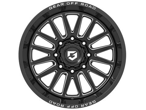 Gear Off Road Milled Gloss Black Leverage Wheel Bm Realtruck