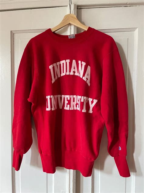 Vintage Vintage Indiana University Red Champion Reverse Weave Usa Grailed