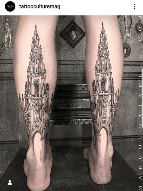 Pin By Jazmin Ubiarco On Tattoos Church Tattoo Cathedral Tattoo Leg