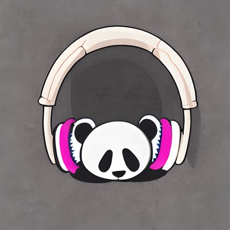 Leuke Panda Met Koptelefoon Vectorcartoon Creative Fabrica