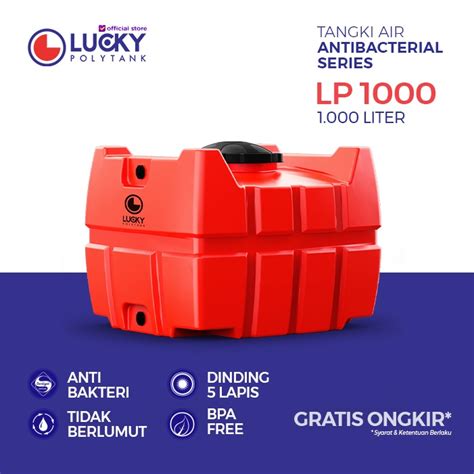 Jual Tangki Toren Air Petak Kotak Lucky Liter Lp