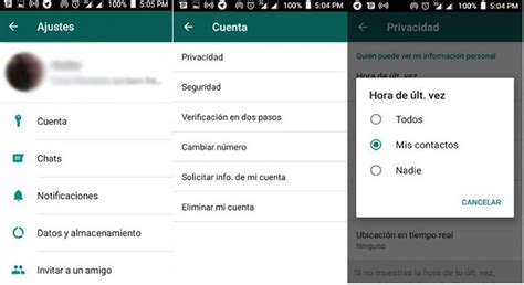 Cómo ocultar la hora de tu última conexión en WhatsApp