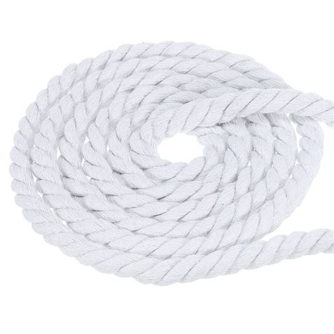 Uxcell Natural Twisted Cotton Rope 1 2 Inch X 49 Feet 3 Strand Tug Of War Rope With Sealing Tape