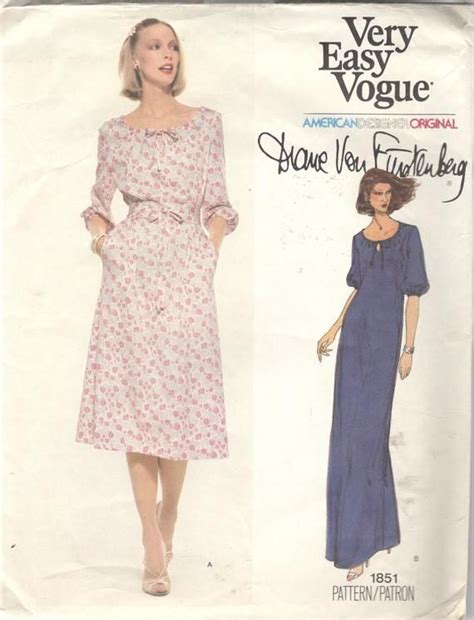 Vogue S Misses Pullover Dress Pattern Furstenberg Easy For