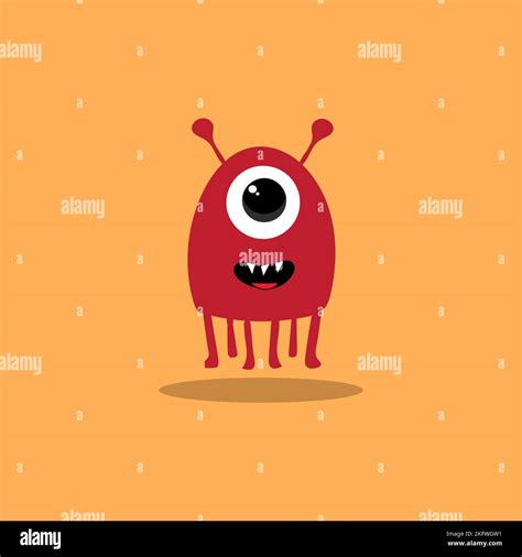 Lindo Personaje De Monstruos De Dibujos Animados Monstruos En Vector De Estilo Plano