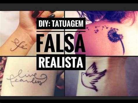 COMO FAZER TATUAGEM FALSA REALISTA EM CASA FÁCIL E RÁPIDO YouTube