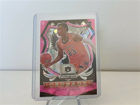 Isaac Okoro Crusade Pink Cracked Ice Base Prizm Draft Rookie