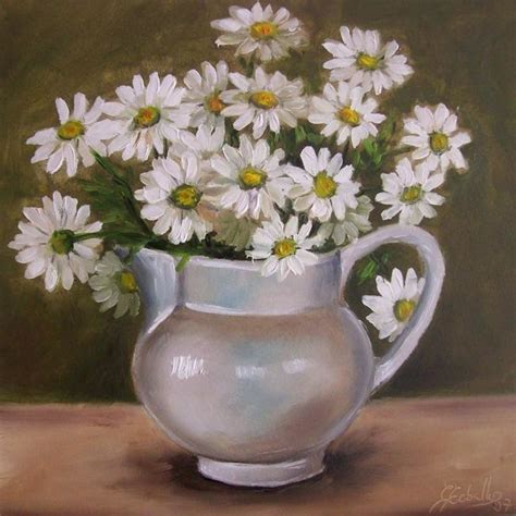 Bouquet De Marguerites Peinture Par C Ceballos Artmajeur