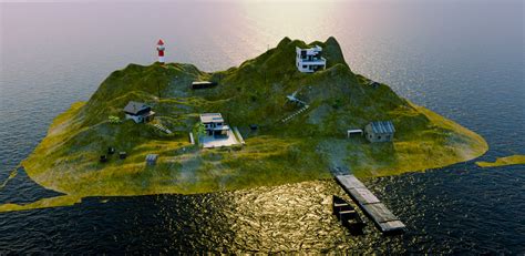 Isolated Island - 3D Model by johntrek